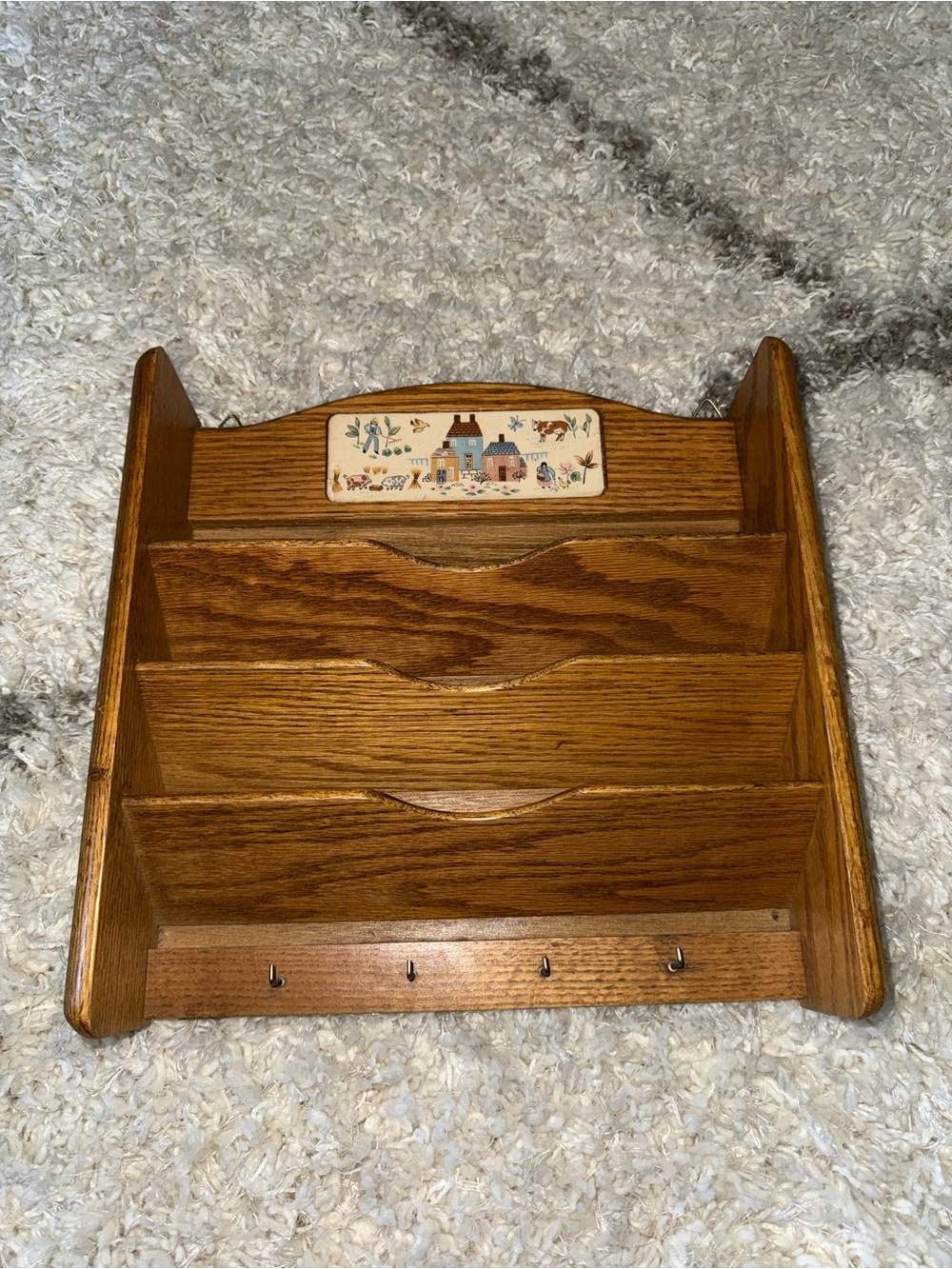 Heartland International Vintage Cottagecore Mail Sorter Key Hook Countrycore - Picture 5 of 9